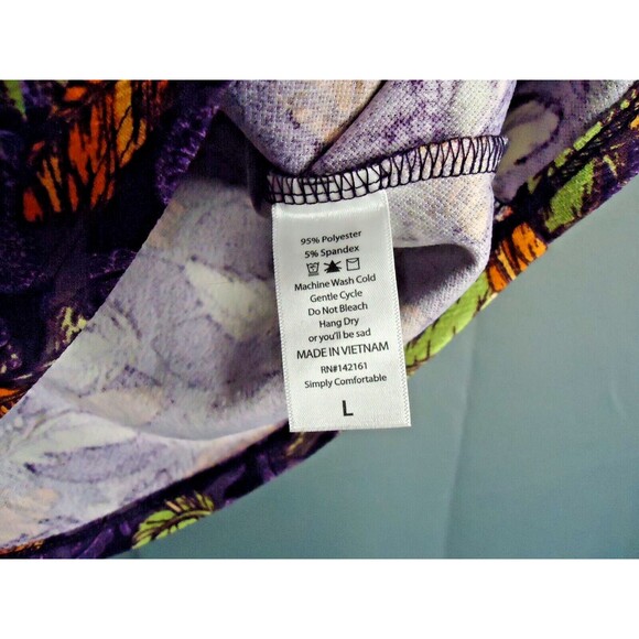 LuLaRoe Cassie Pencil Skirt Stretch Colorful Multicolored Feather Print Large - Picture 5 of 8